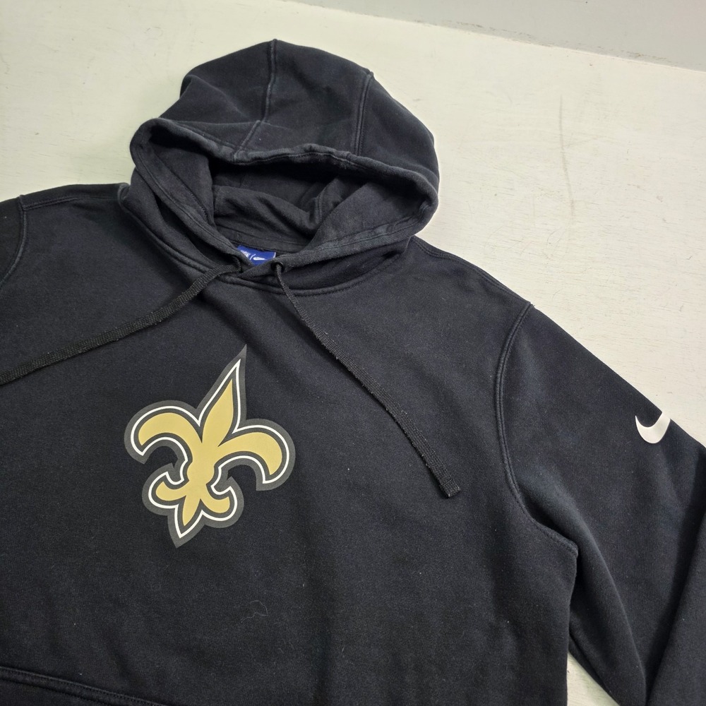 Nike‎ Blue Tag New Orleans Saints NFL Logo Pullover Hoodie Sweatshirt Men's Sz L - Picture 3 of 8